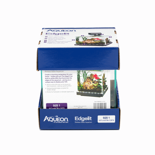 Aqueon Edgelit 1 Gallon Rimless Cube