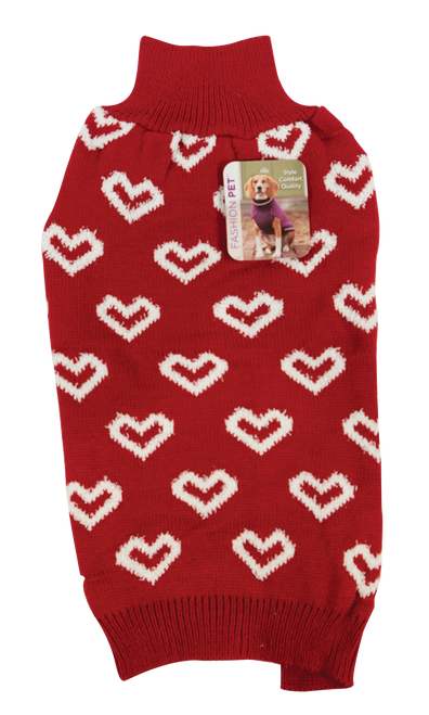 Fashion Pet Allover Hearts Sweater