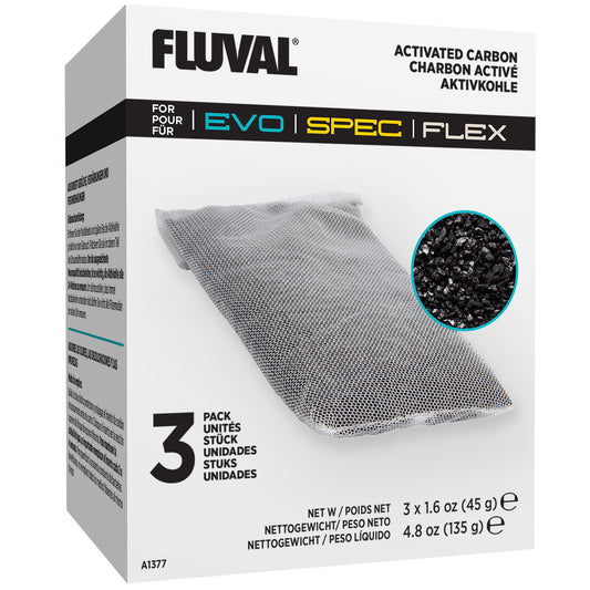 Fluval Evo/Spec/Flex Activated Carbon 3 Pack