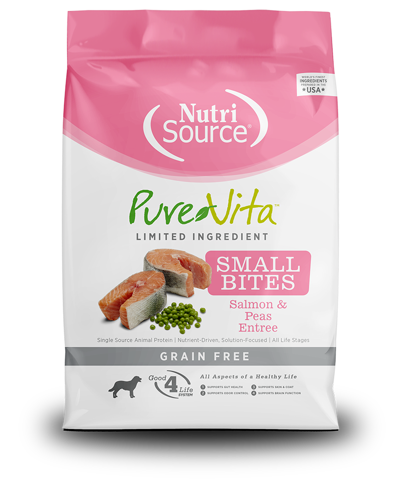 NutriSource Pure Vita Small Bites Salmon & Peas Dog Food