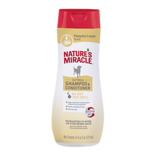 Load image into Gallery viewer, Nature&#39;s Miracle Oatmeal Shampoo &amp; Conditioner for Dogs Pistachio Cream 16 oz.
