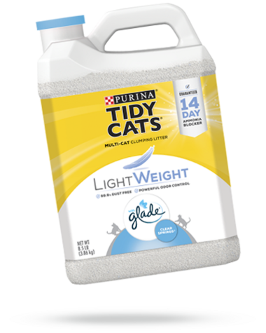 Tidy Cats Multi-Cat Clumping Cat Litter Light Weight with Glade Clear Springs