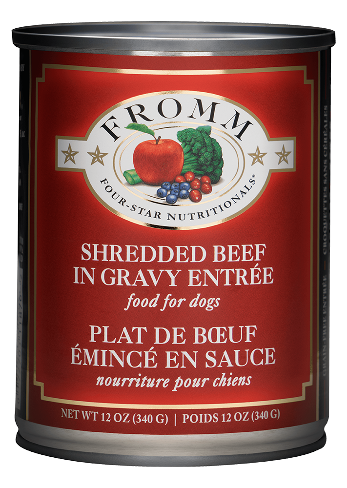 Fromm Shredded Beef in Gravy Entree 12 oz. Can
