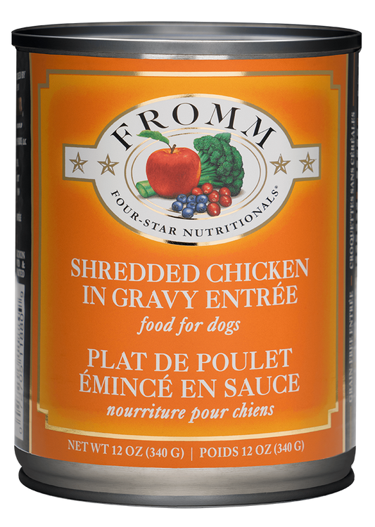 Fromm Shredded Chicken in Gravy Entree 12 oz. Can