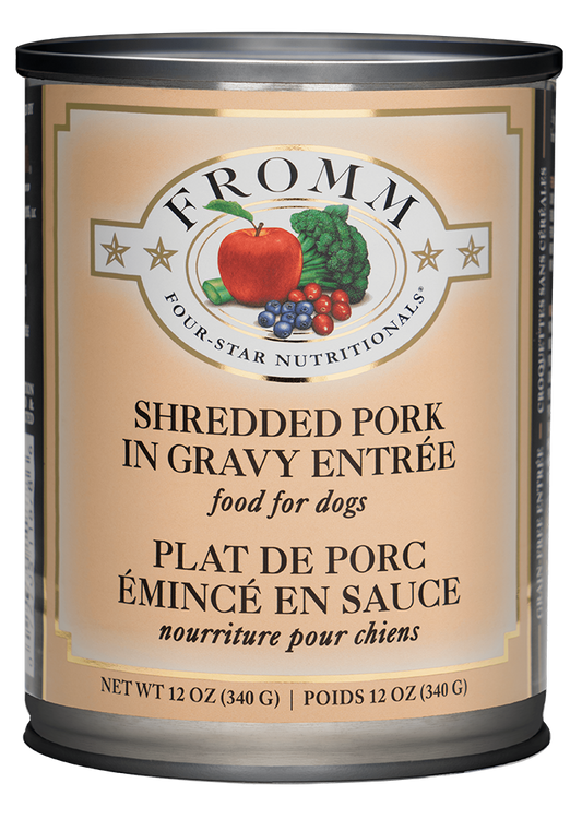 Fromm Shredded Pork in Gravy Entree 12 oz. Can