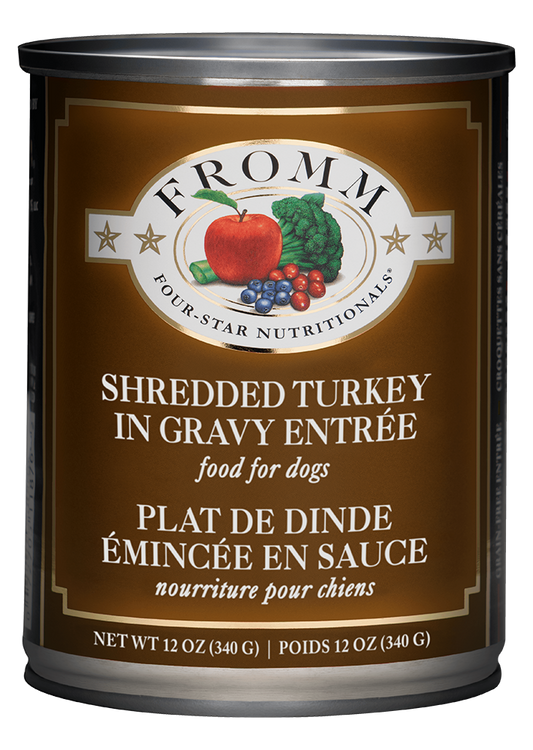 Fromm Shredded Turkey in Gravy Entree 12 oz. Can