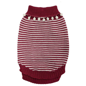 Fashion Pet Pom Pom Stripe Sweater